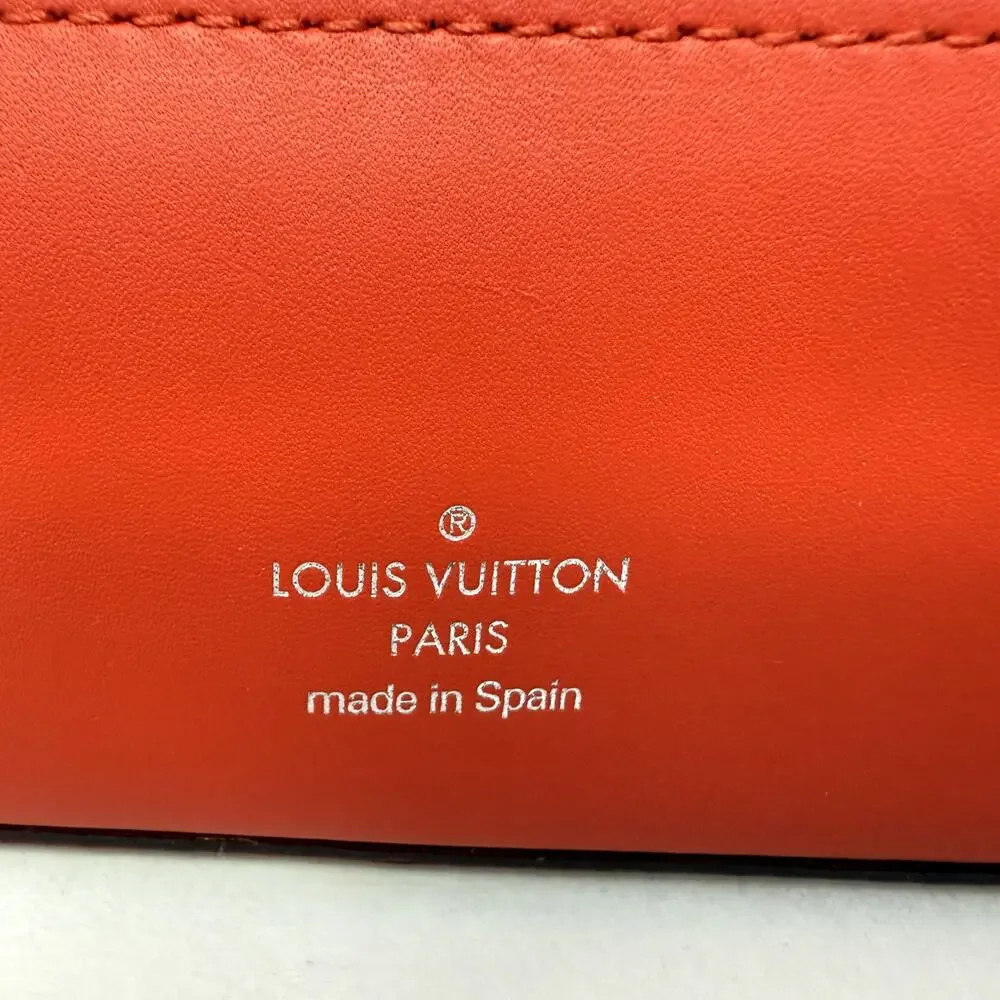 Louis Vuitton Monogram Elizabeth Pencil Pouch Case Red Gi0009 Trous RARE NEW
